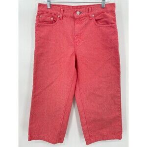 LEVI'S 577 Wide Leg High Rise Red Crop Jeans Size 10